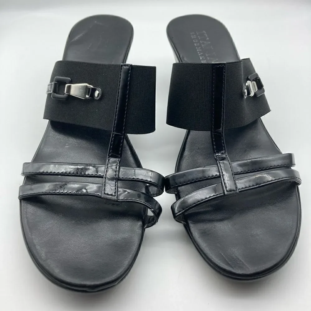 Italian Shoemakers Women’s Black Sandals Size 10 Made in Italy